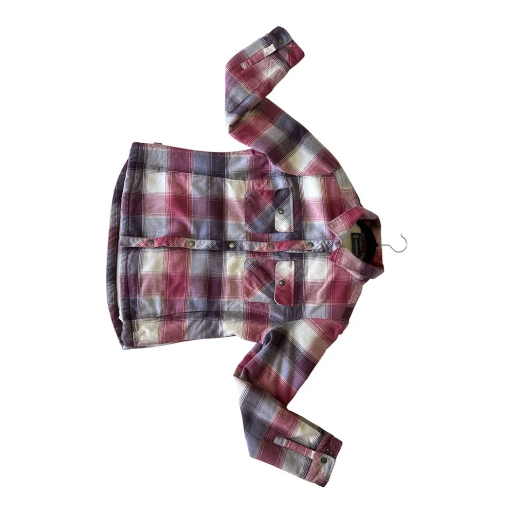 Free Country Sherpa-Lined Plaid Shacket - Size Medium - Picture 9 of 9